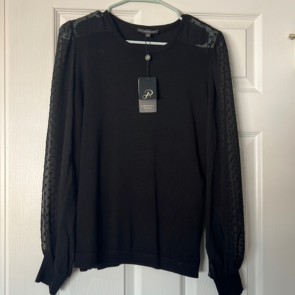 Adrianna Papell Sweaters Adrianna Papell Sweater Wsheer Sleeves